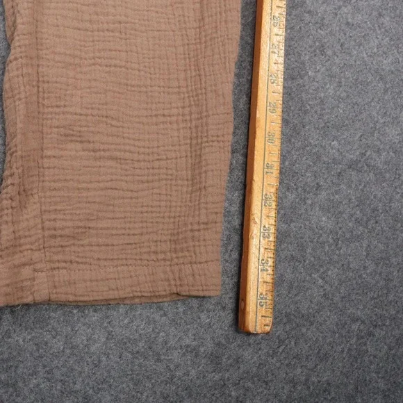 Sundry Womens Brown Gauze Cargo Pants Elastic Waist Drawstring XS Made in USA - Picture 6 of 8